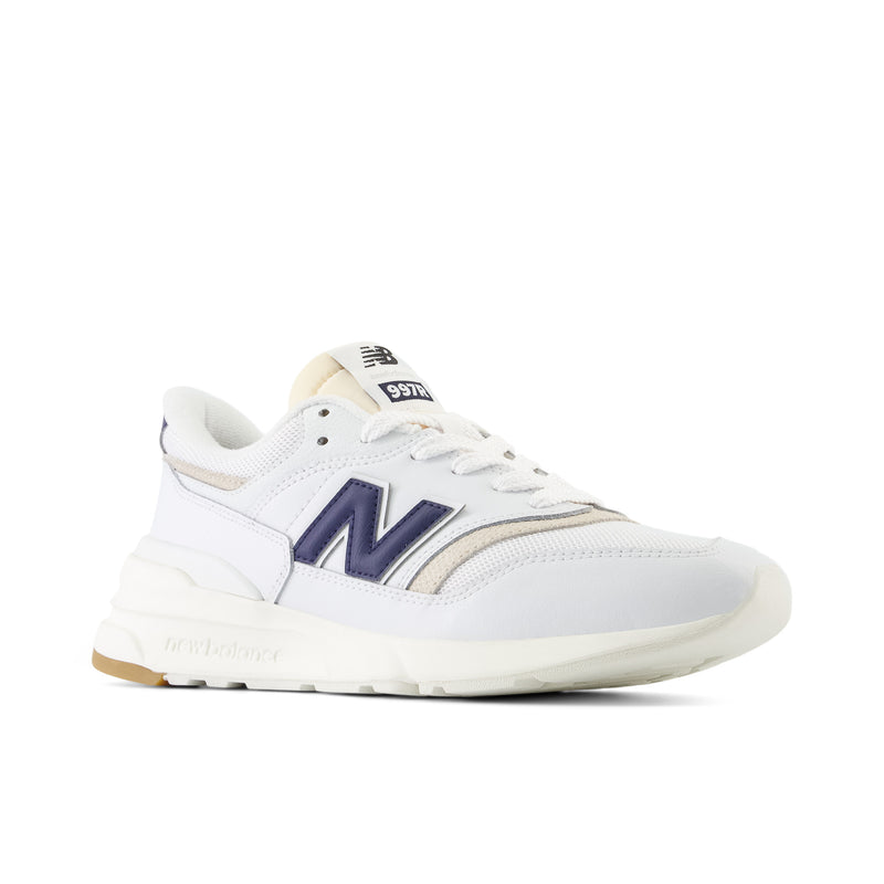 Baskets 997 blanches et bleues