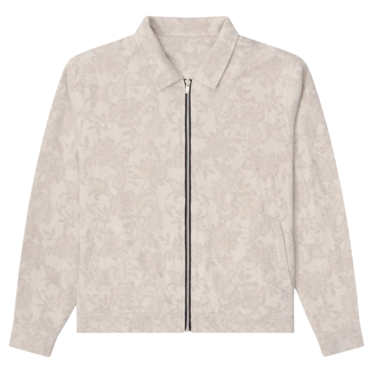 Natural Jacquard Linen Jacket