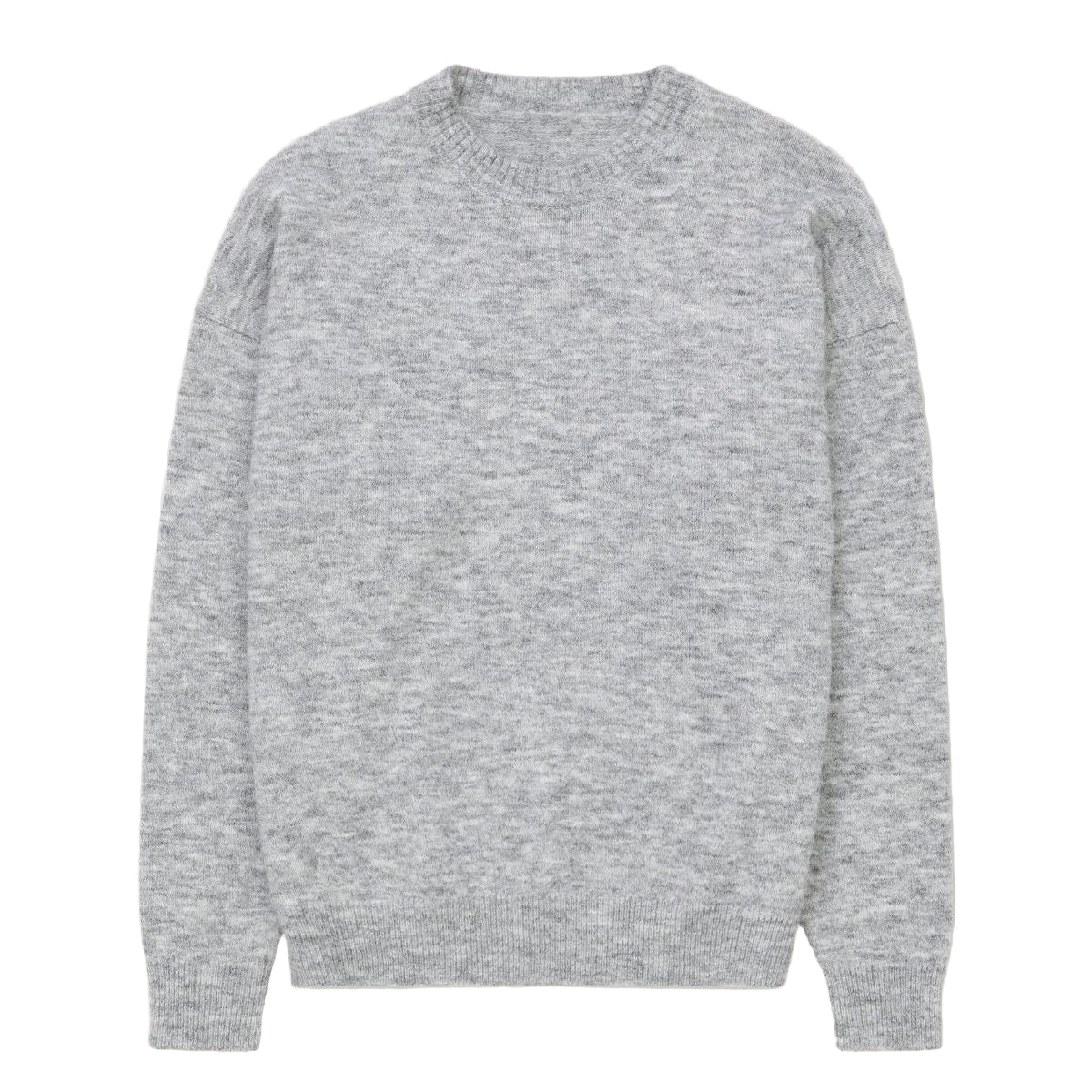 Brushed Knit Crew - Athletic Grey