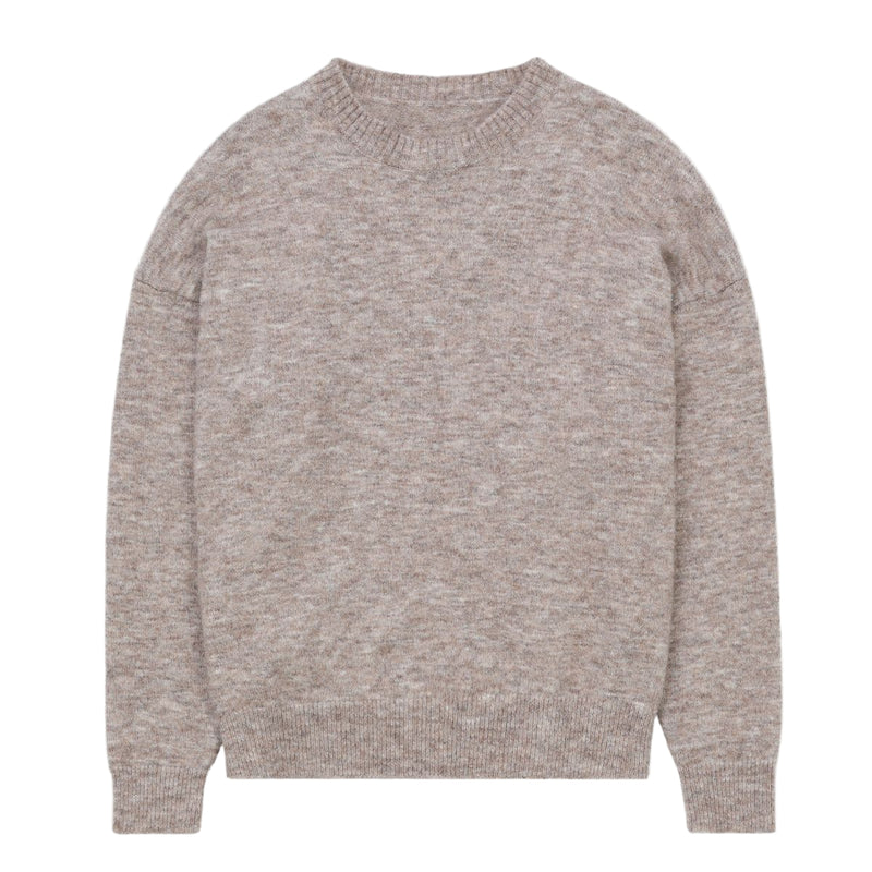 Brushed Knit Crew - Beige