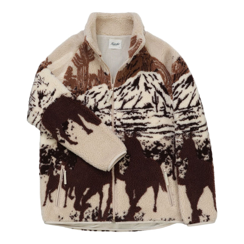 Printed Sherpa Fleece - Desert Stallion