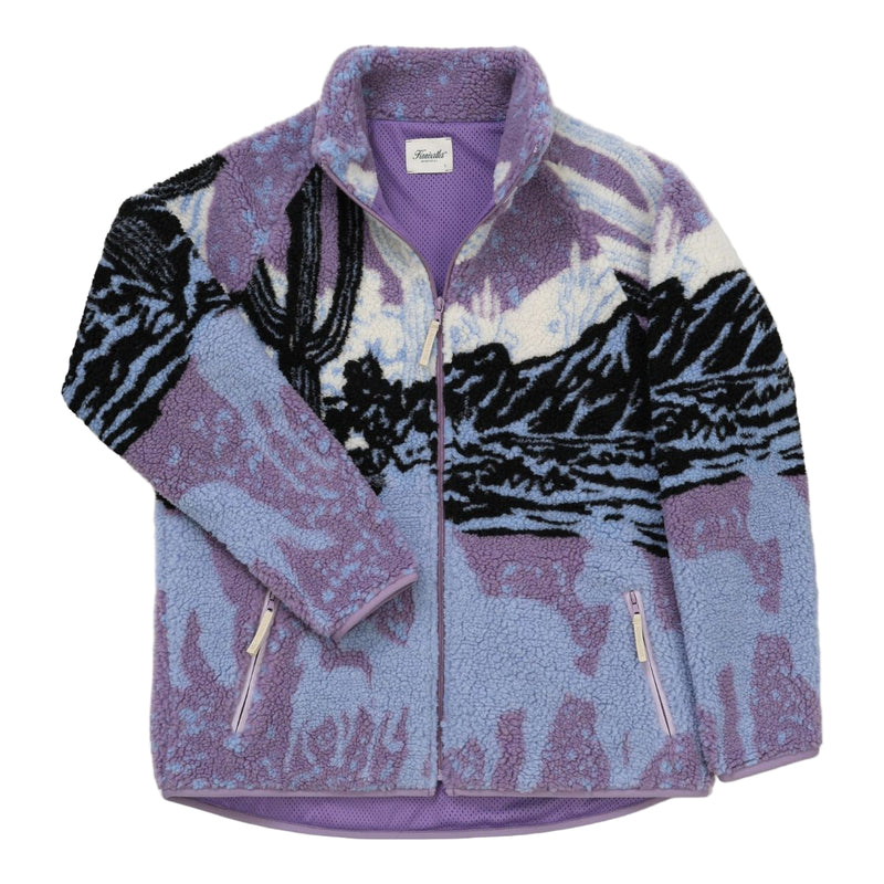 Printed Sherpa Fleece - Sunset Stallion