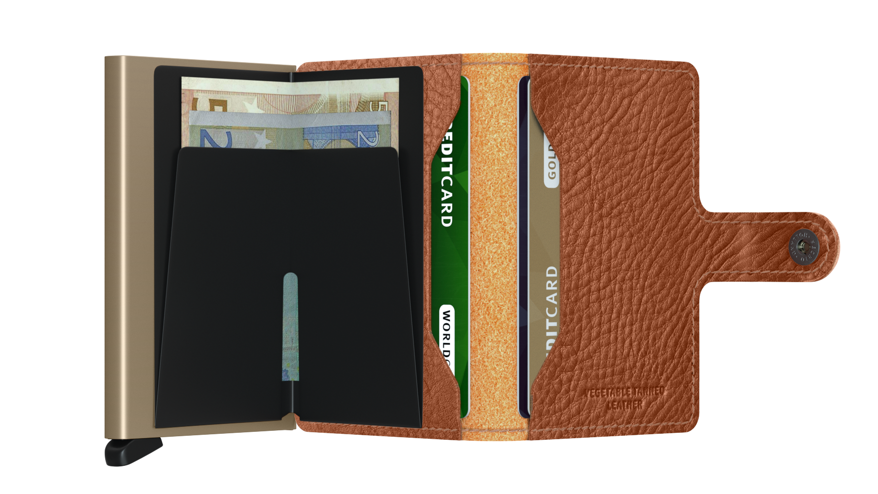 Miniwallet Veg - Caramello-Sand