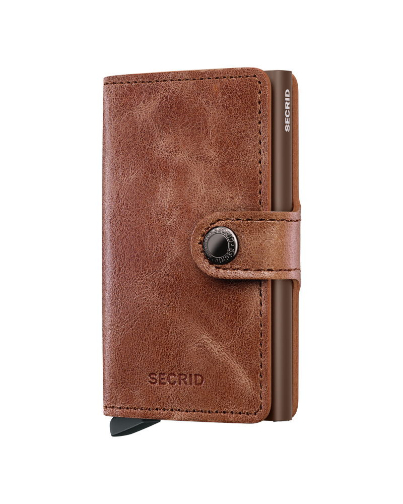 Miniwallet Vintage - Cognac- Brown