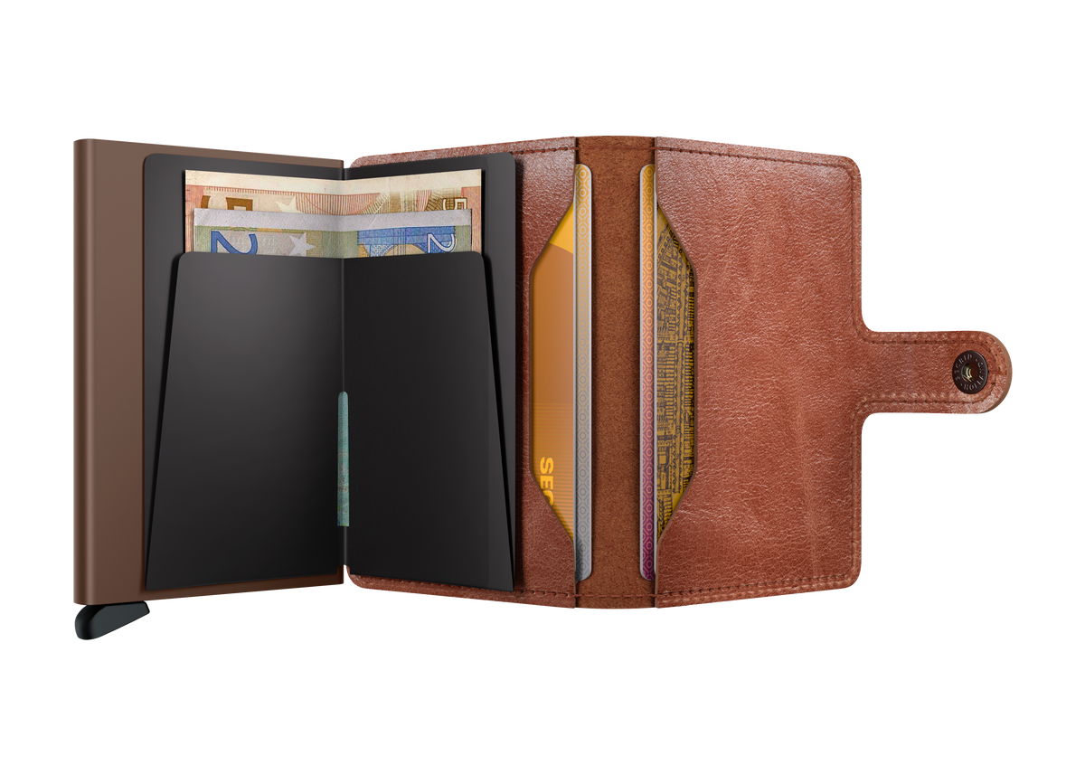 Miniportefeuille Vintage - Cognac - Marron-4