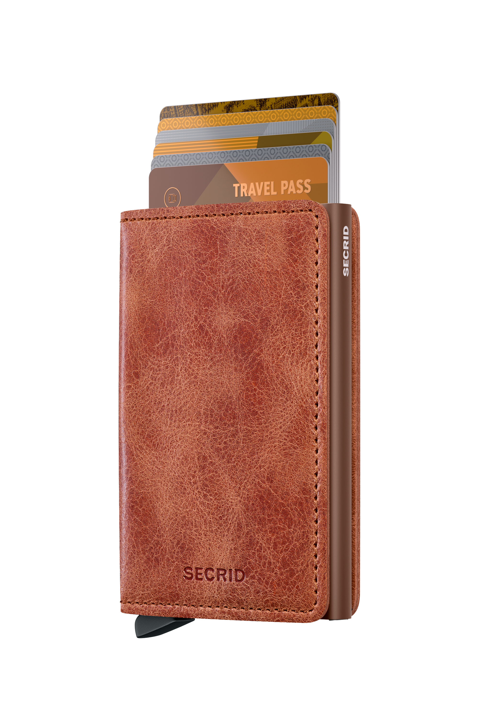 Slimwallet Vintage - Cognac Brown