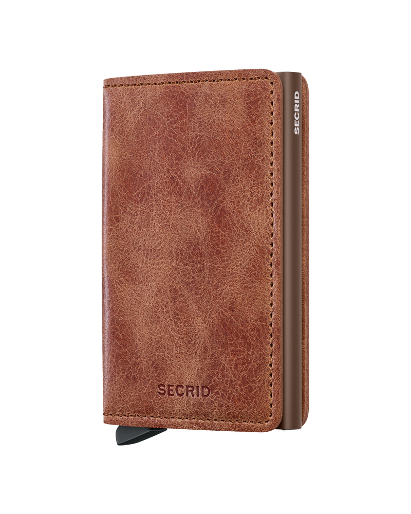 Slimwallet Vintage - Cognac Brown