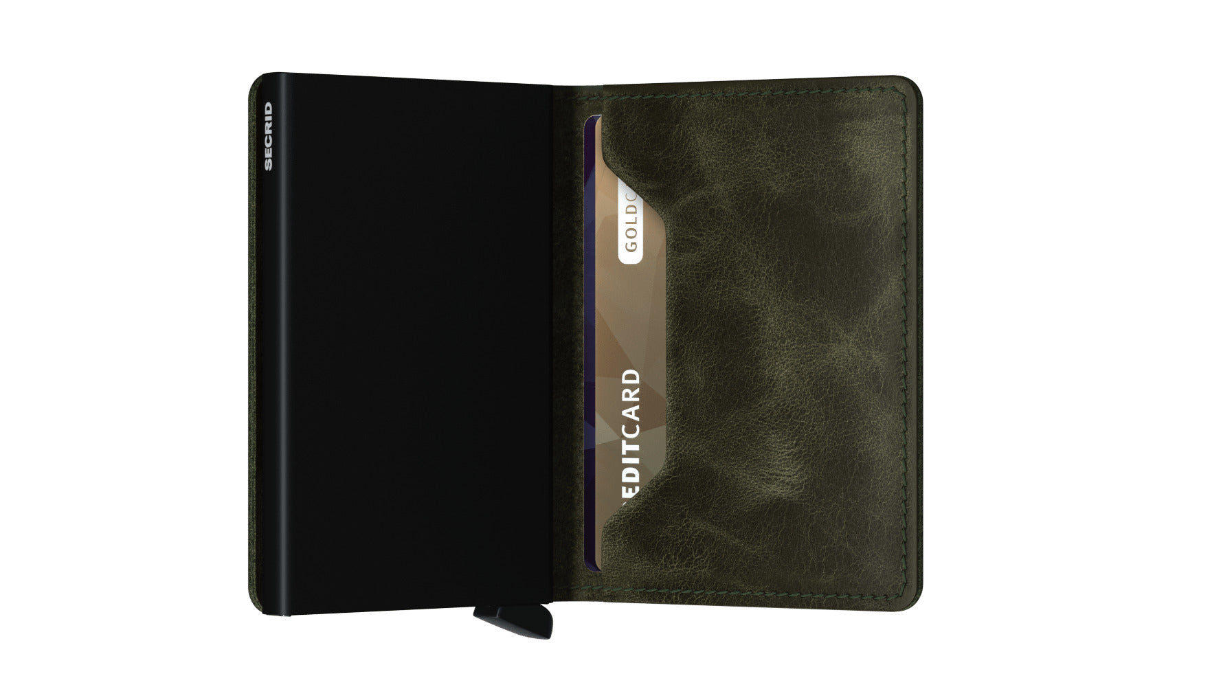 Slimwallet Vintage - Olive Black