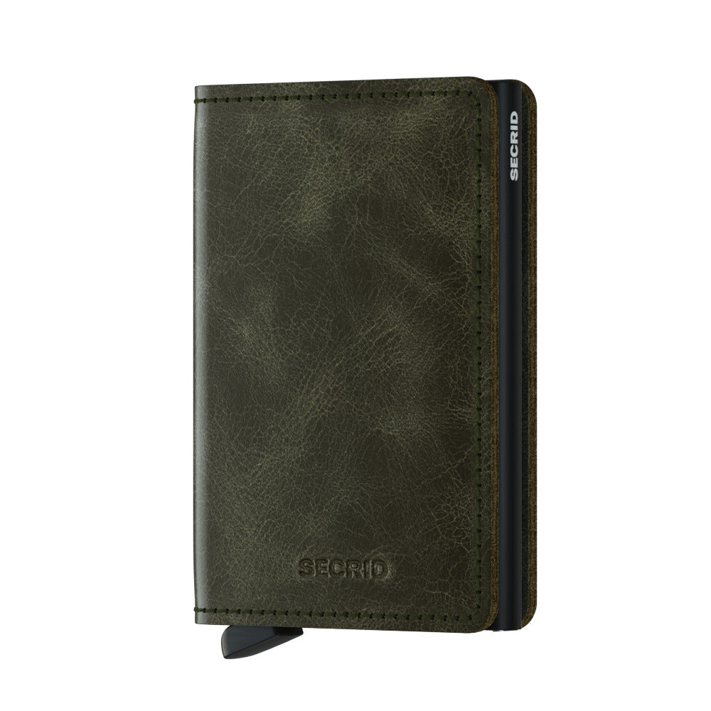 Slimwallet Vintage - Olive Black