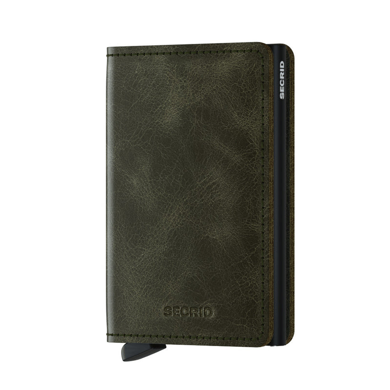 Slimwallet Vintage - Olive Black
