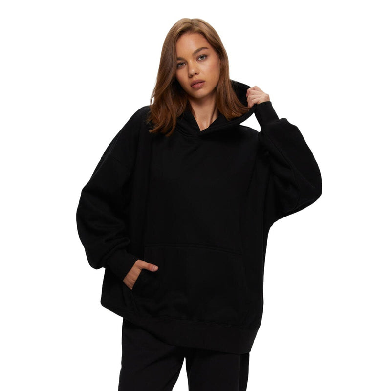 Kuwalla Black Oversized Boyfriend Hoodie