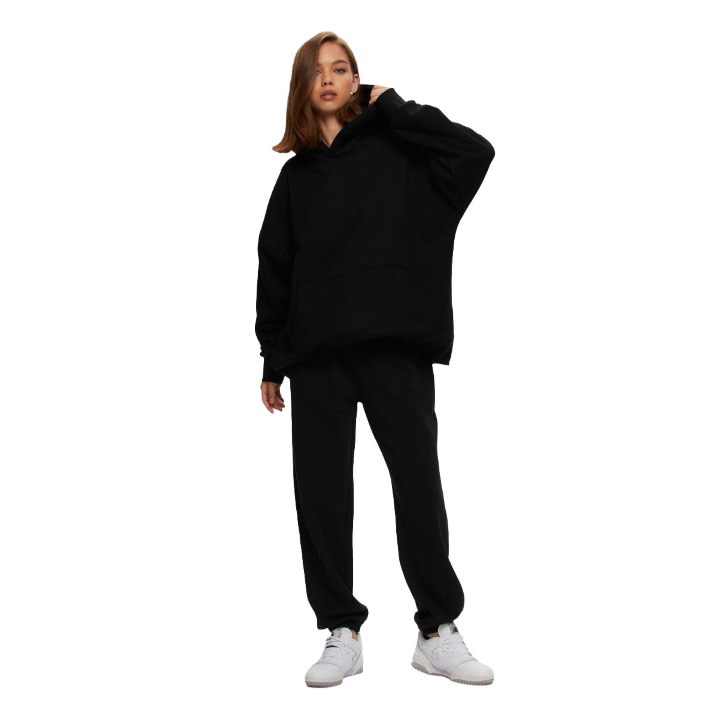 Kuwalla Black Oversized Boyfriend Hoodie