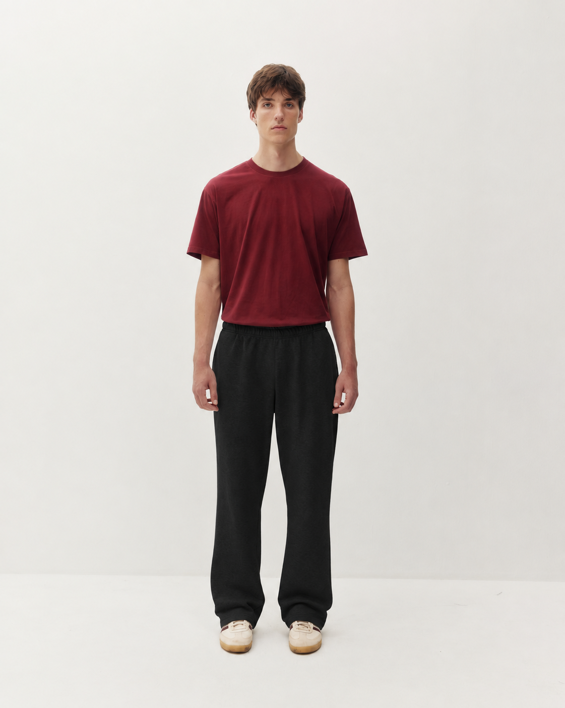 Wide Leg Sweatpant - Black-2