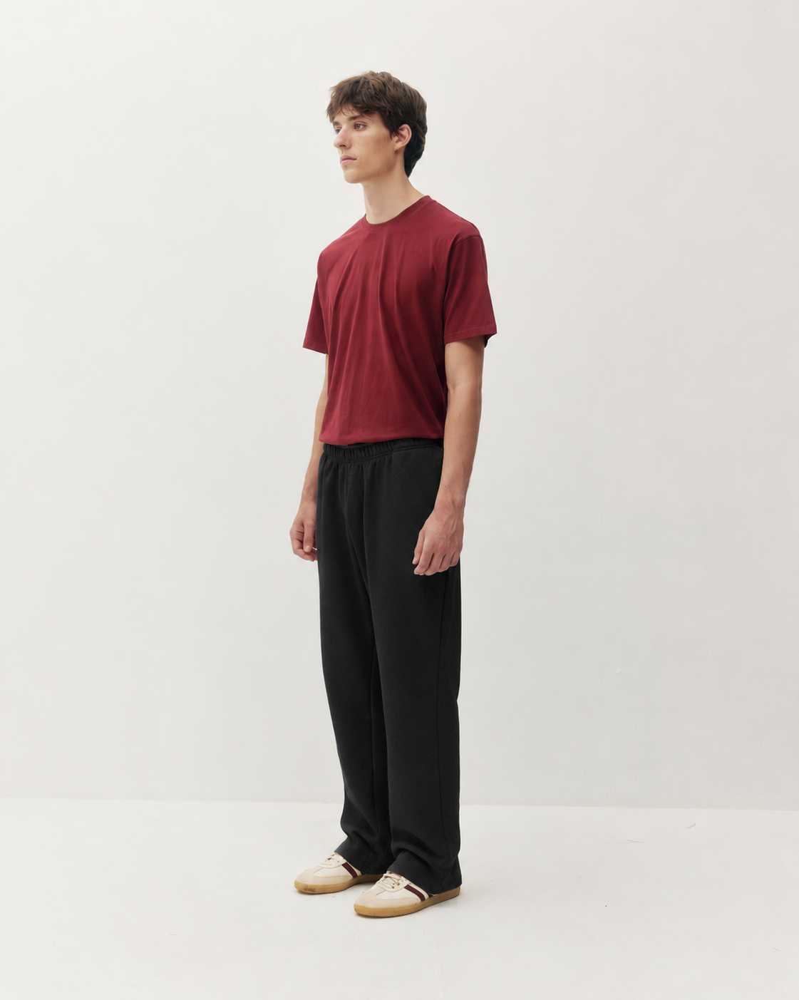 Wide Leg Sweatpant - Black-3