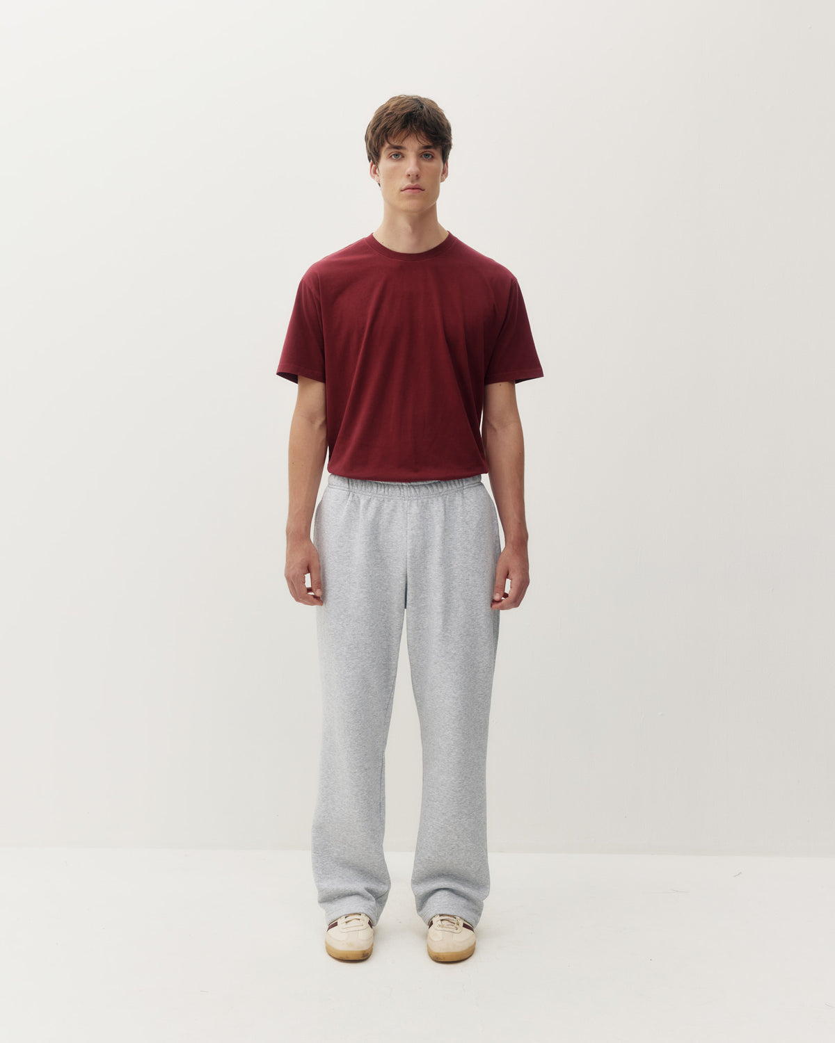 Wide Leg Sweatpant - Heather Grey-4