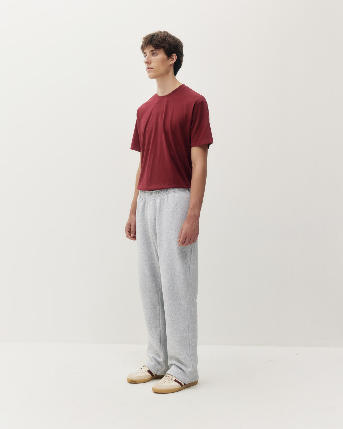 Wide Leg Sweatpant - Heather Grey-5