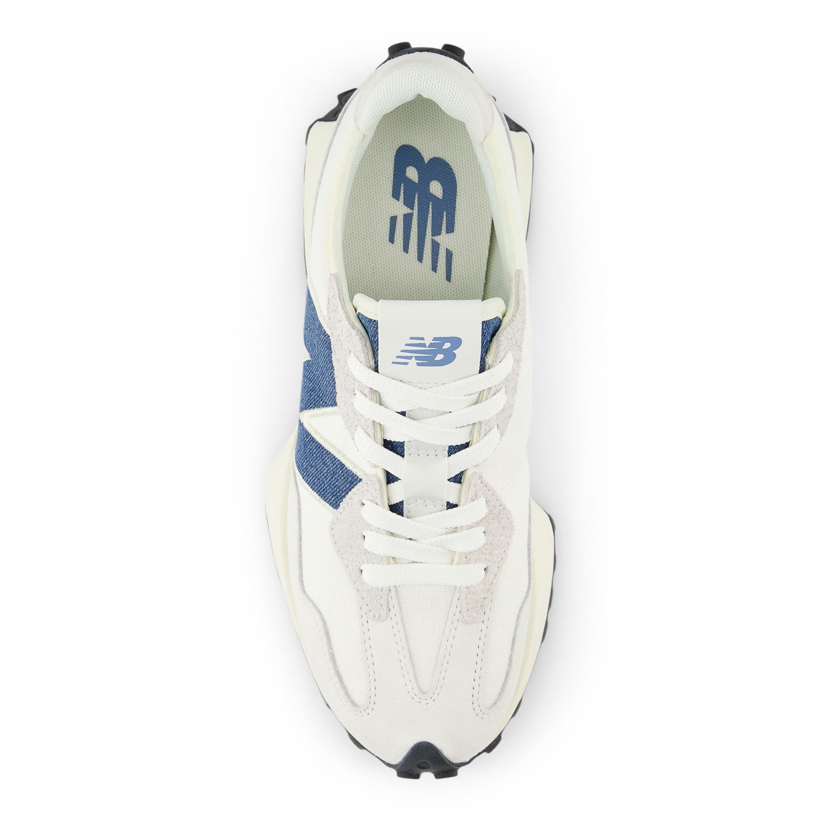 White & Blue 327 Sneakers