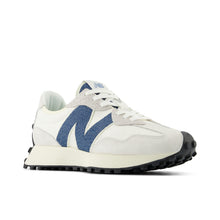 White & Blue 327 Sneakers