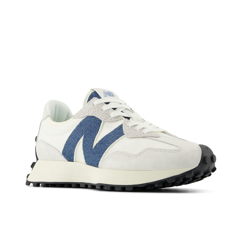 White & Blue 327 Sneakers
