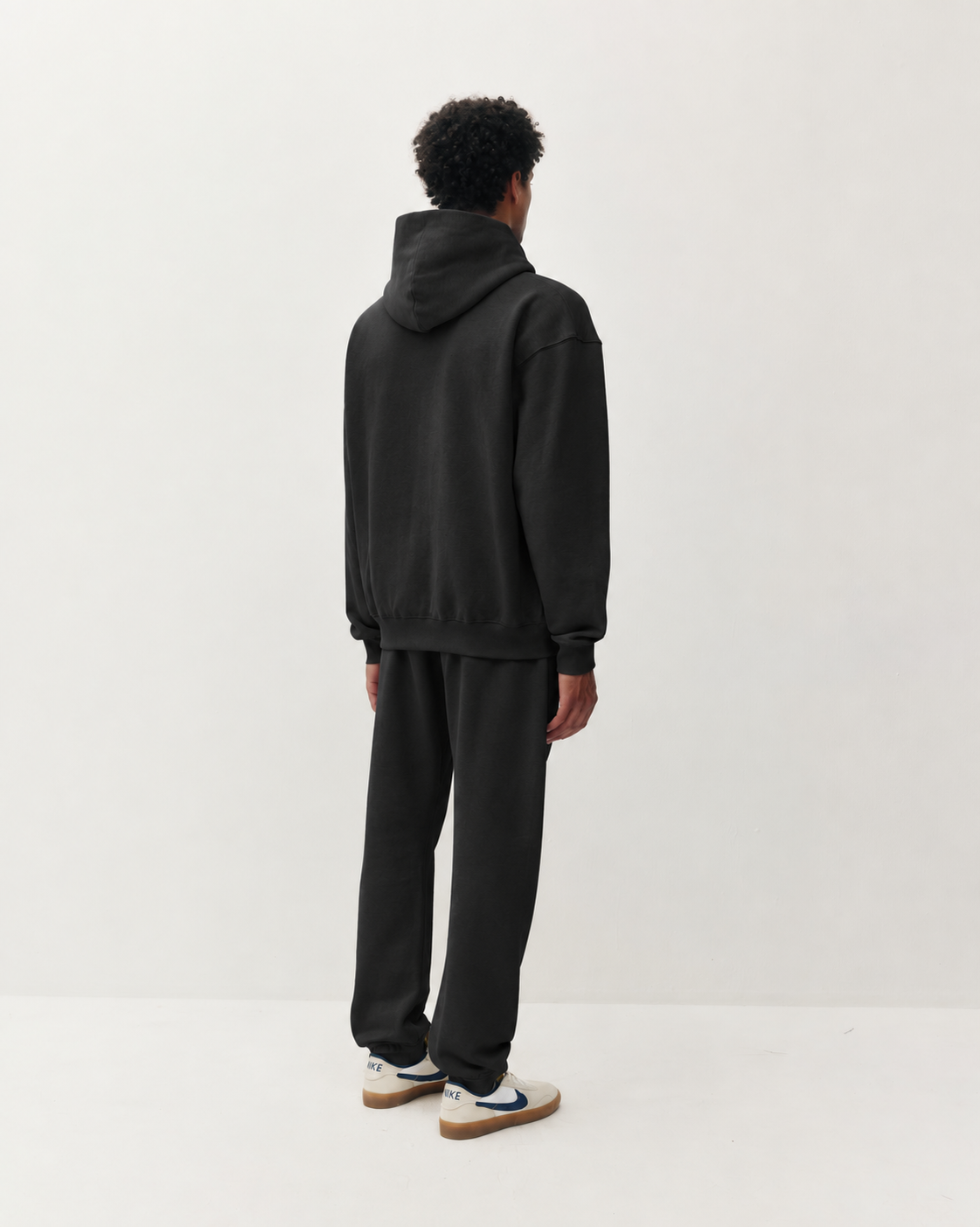 Zip Up Hoodie - Black-4
