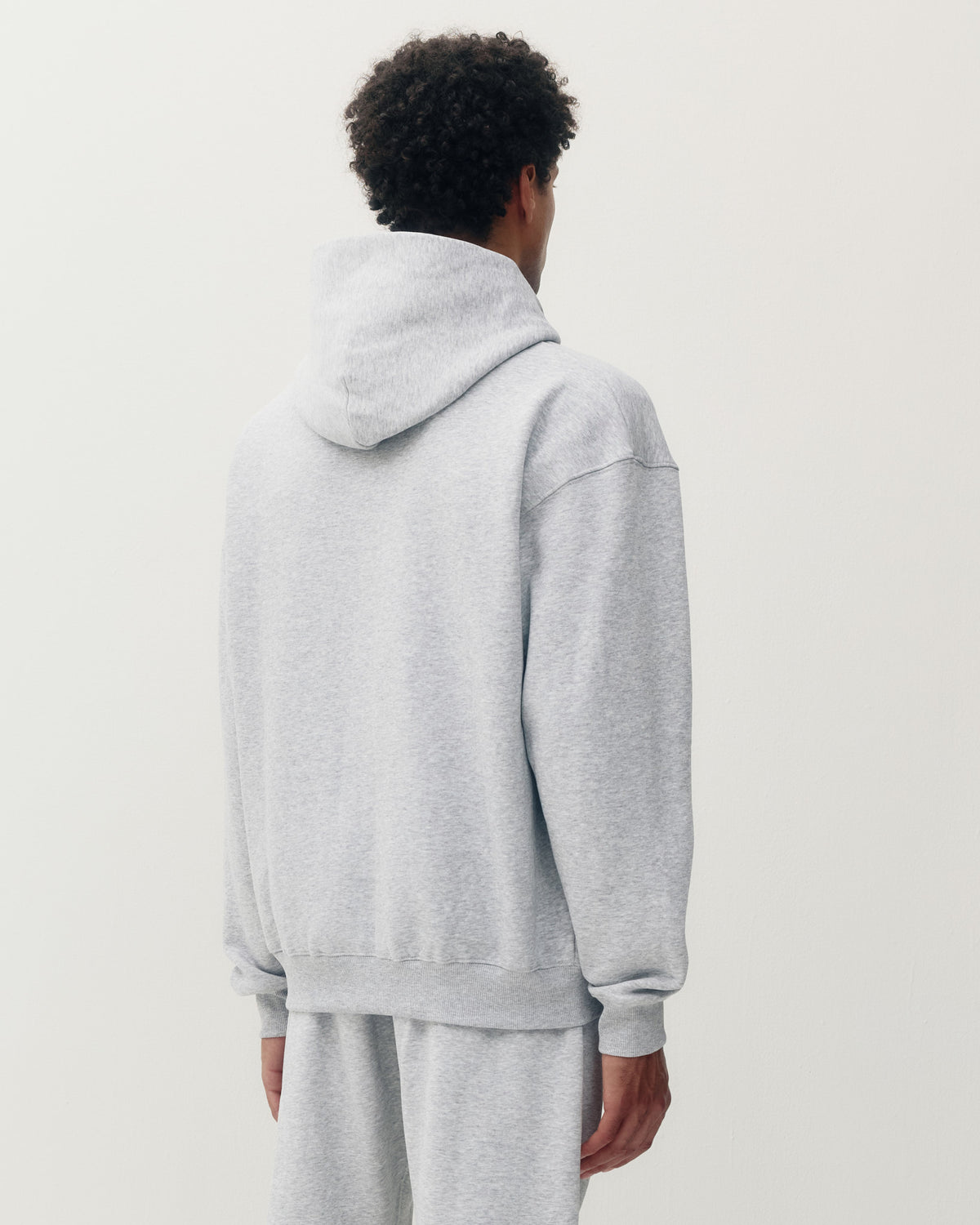 Zip Up Hoodie - Heather Grey-3
