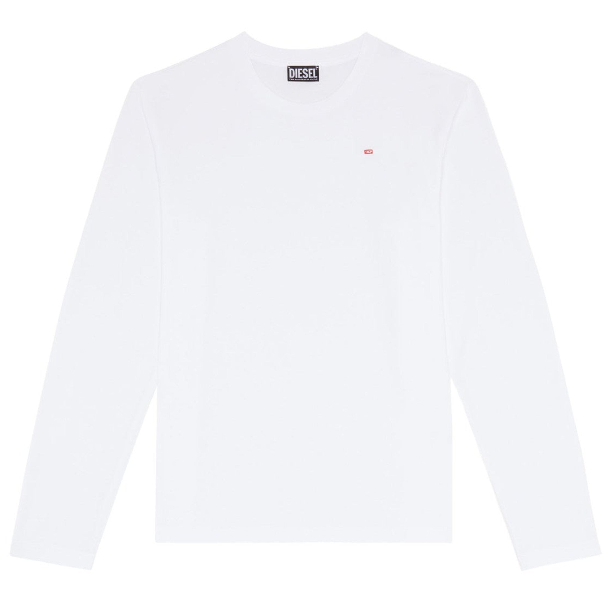 Diesel White T-Diegor-Ls-Microdiv T-Shirt