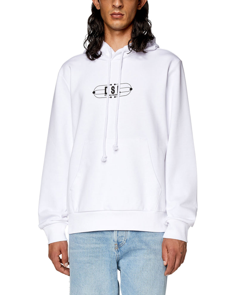 White S-Ginn-Hood-K35 Sweat-Shirt
