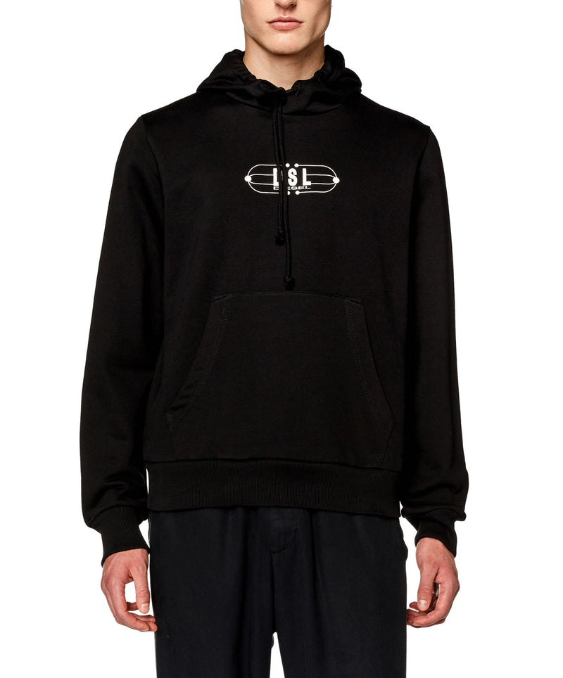 Diesel Black S-Ginn-Hood-K35 Sweat-Shirt