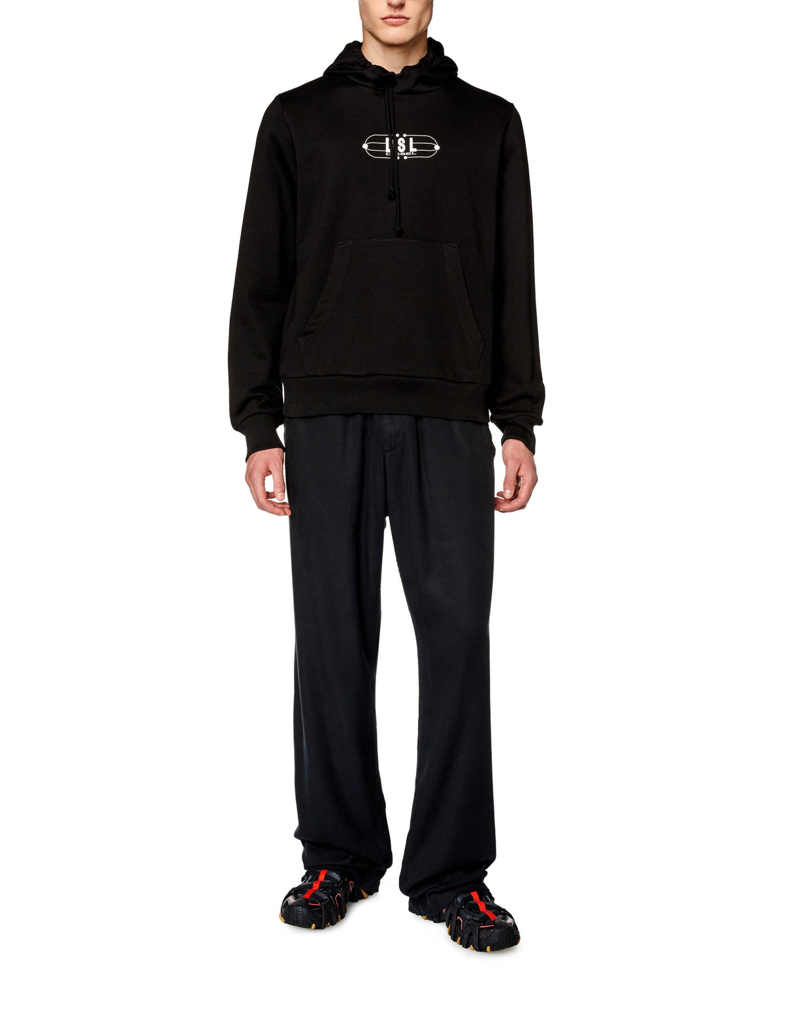 Diesel Black S-Ginn-Hood-K35 Sweat-Shirt