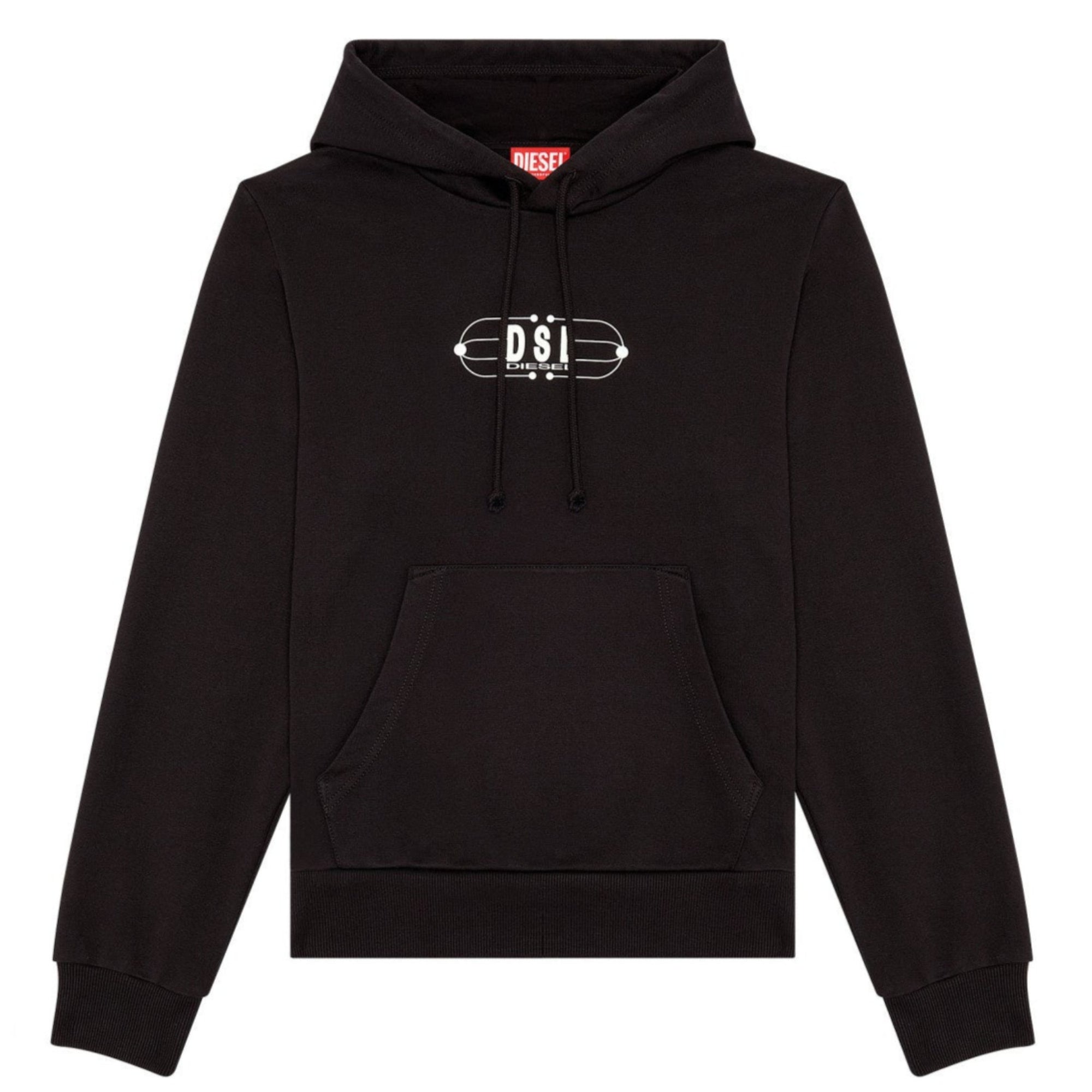 Diesel Black S-Ginn-Hood-K35 Sweat-Shirt