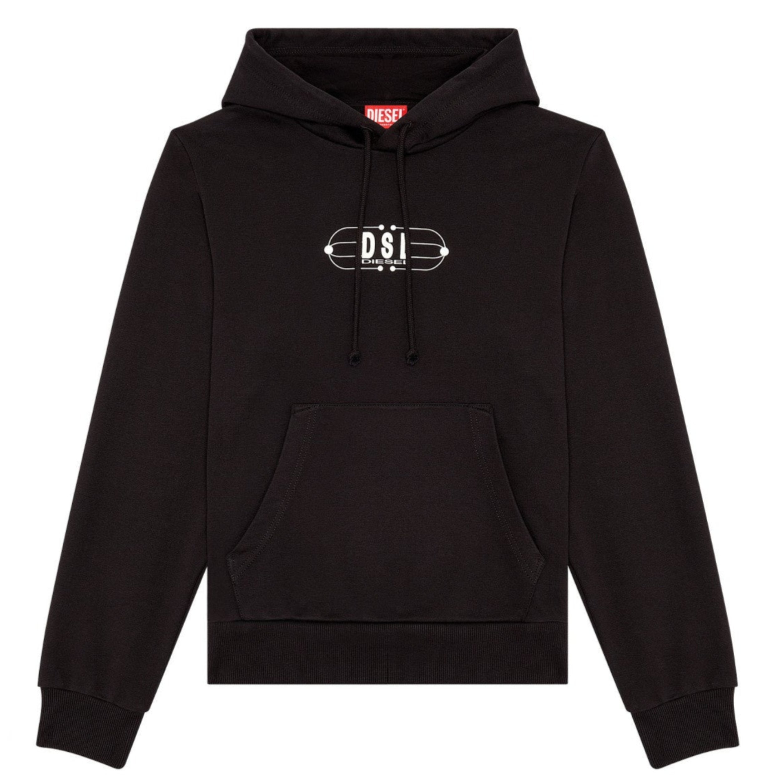 Diesel Black S-Ginn-Hood-K35 Sweat-Shirt