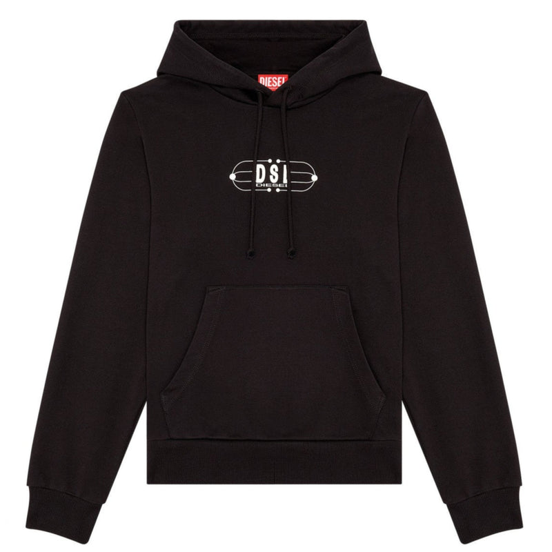 Diesel Black S-Ginn-Hood-K35 Sweat-Shirt