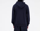 Sweat à capuche New Balance Black Essentials Stacked Logo en molleton français