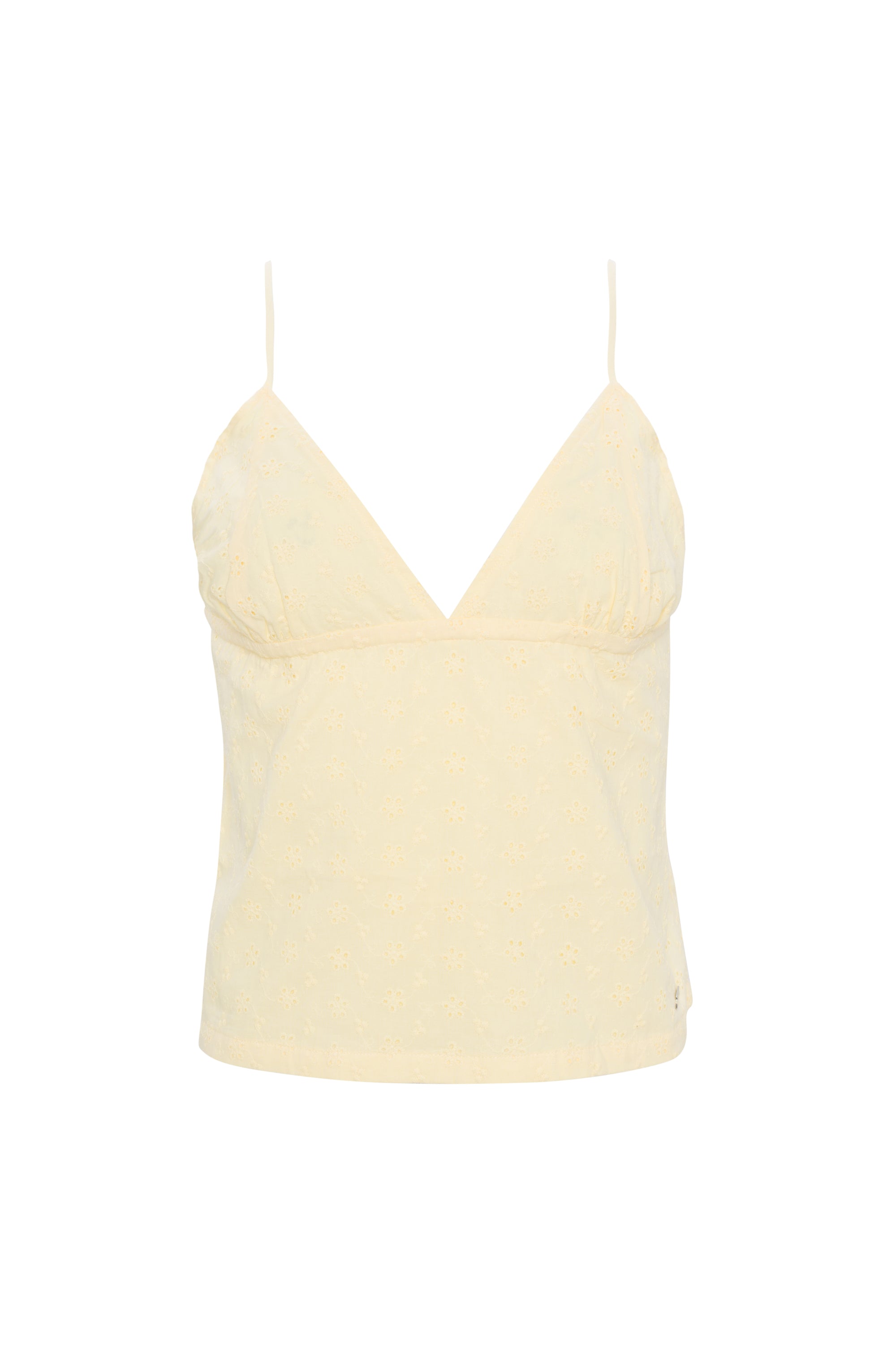 Embroided Tank - Baby Yellow