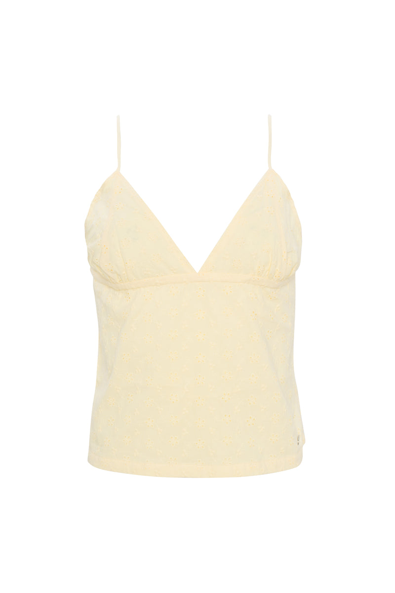 Embroided Tank - Baby Yellow