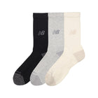 Active Crew Socks 3 Pack - Black, Grey & White