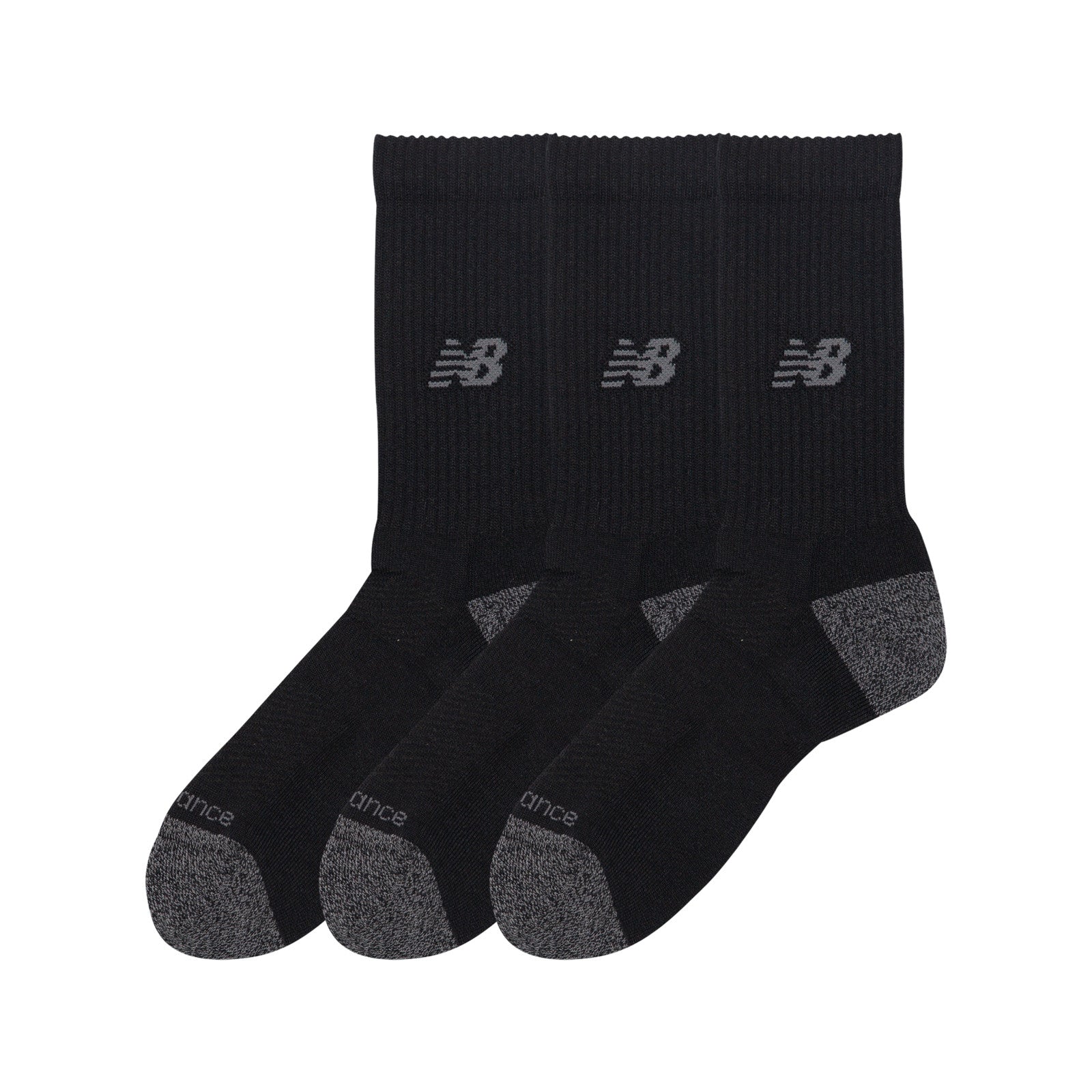 Active Crew Socks 3 Pack - Black