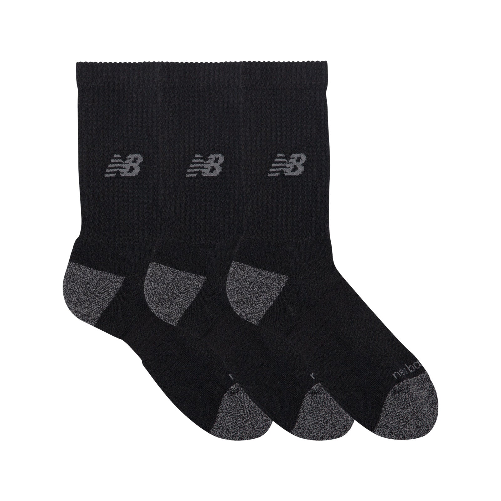 Active Crew Socks 3 Pack - Black