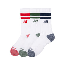 Active Lifestyle Striped Crew Socks 3 Pack -  Multi Colors