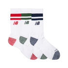 Active Lifestyle Striped Crew Socks 3 Pack -  Multi Colors