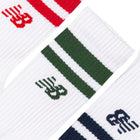 Active Lifestyle Striped Crew Socks 3 Pack -  Multi Colors