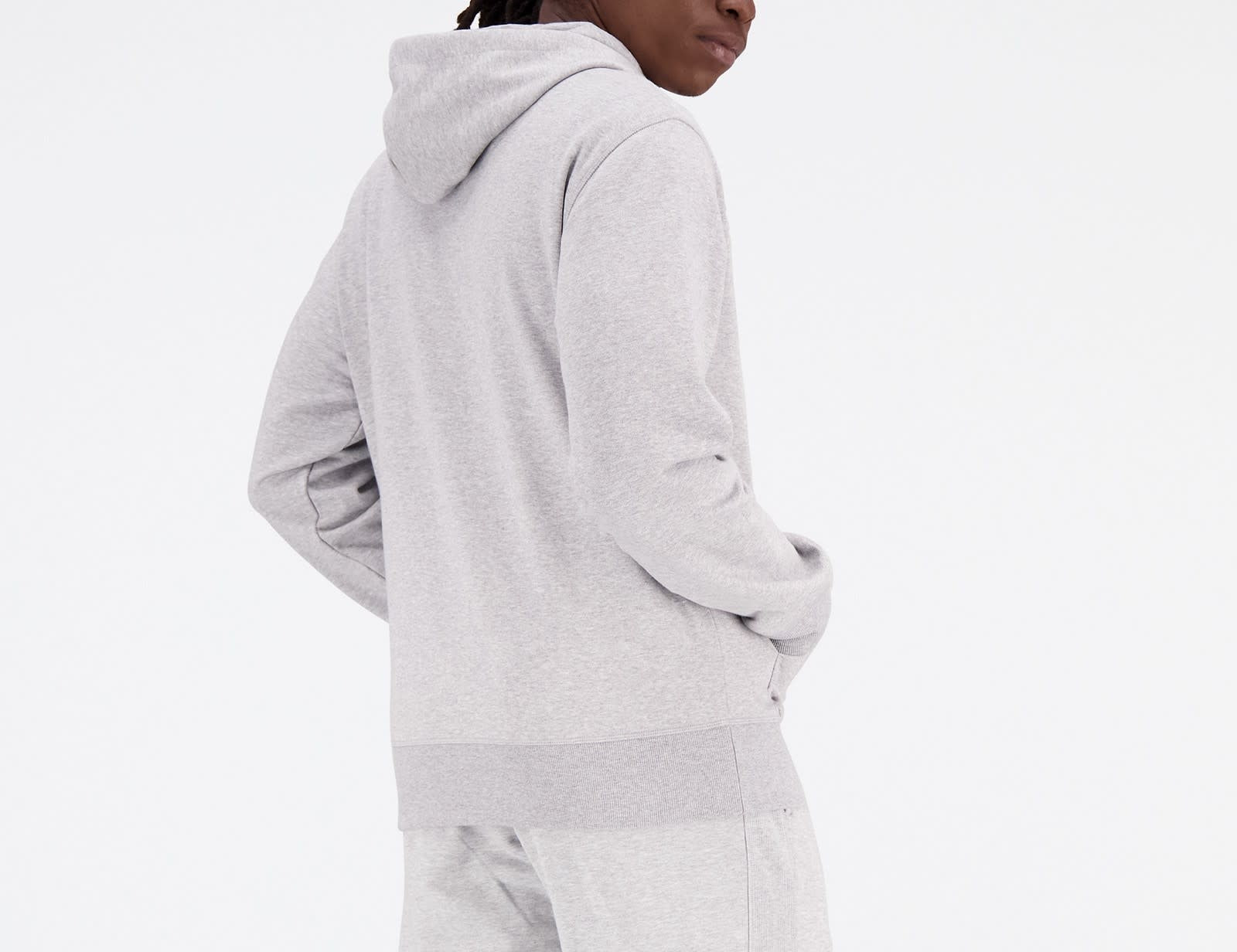 New Balance Grey Essentials Stacked Logo Sweatshirt