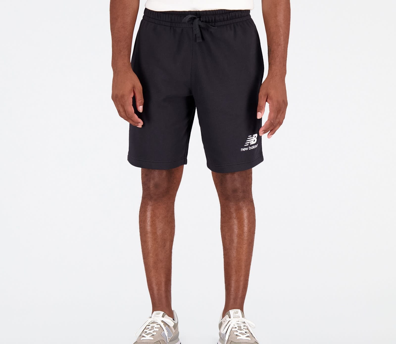 Short en molleton New Balance Black Essentials à logo superposé