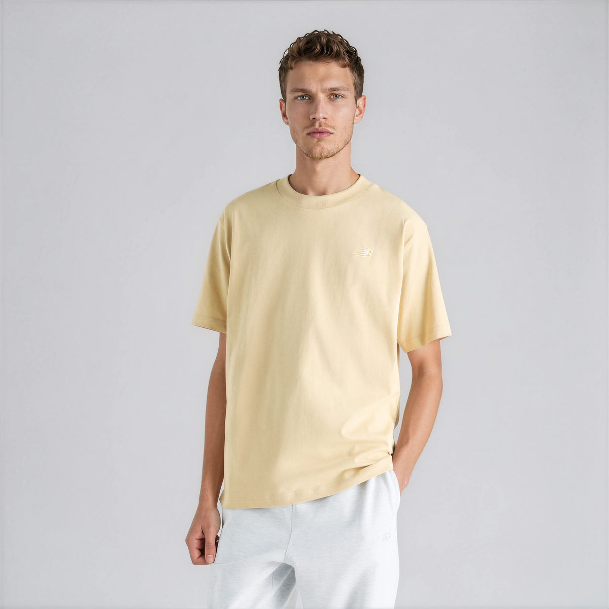 Athletics Cotton T-Shirt - Toasted Sesame-1