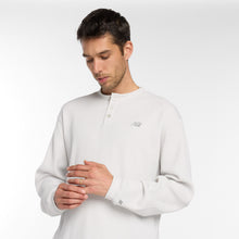 Numeric Waffle Knit Long Sleeve Henley - Grey
