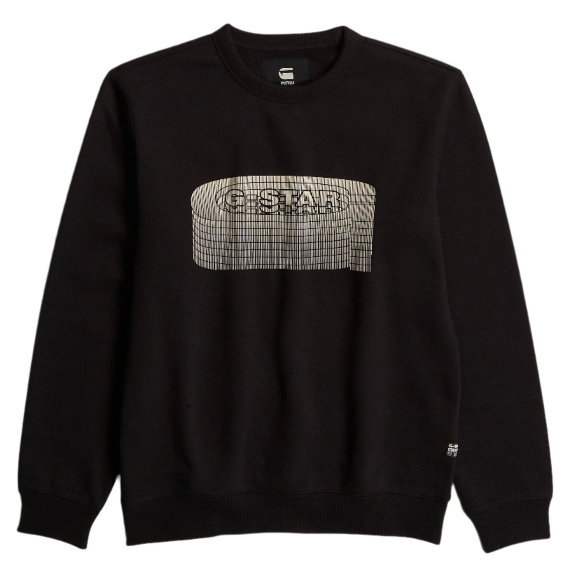 Dark Black Stacked Old Skool Logo Sweater