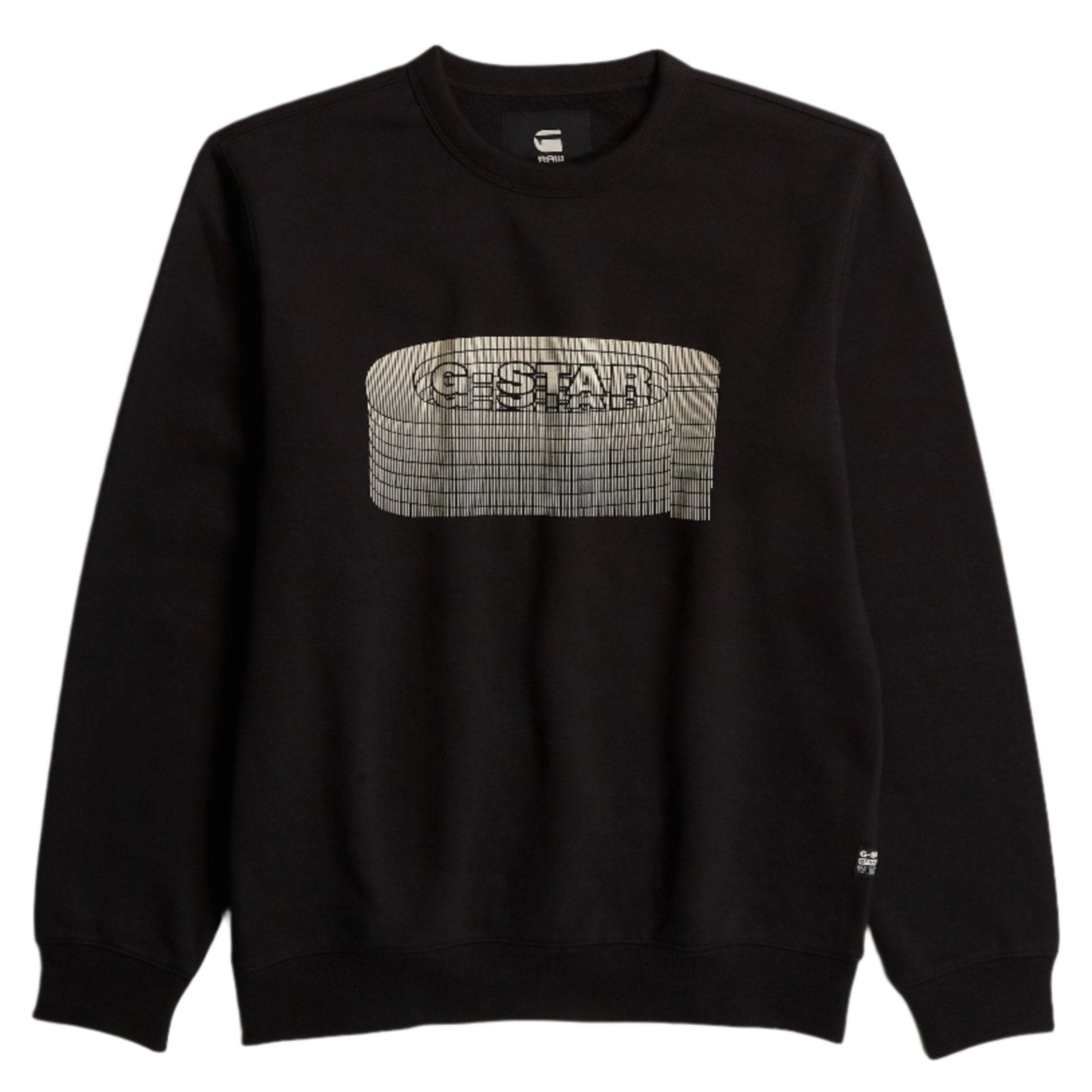 Dark Black Stacked Old Skool Logo Sweater
