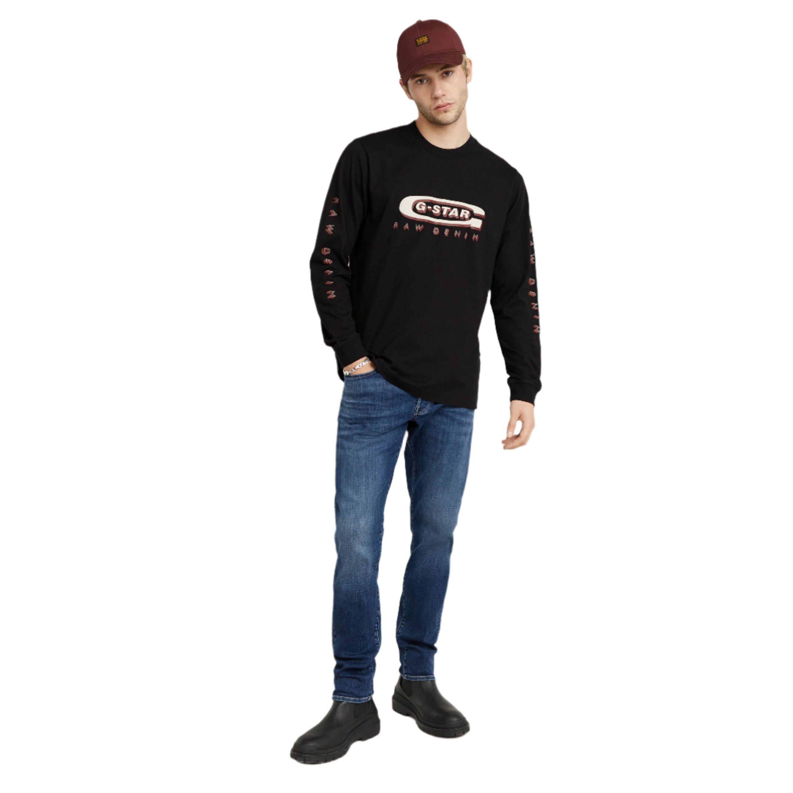 Medium Aged 3301 Slim Jeans