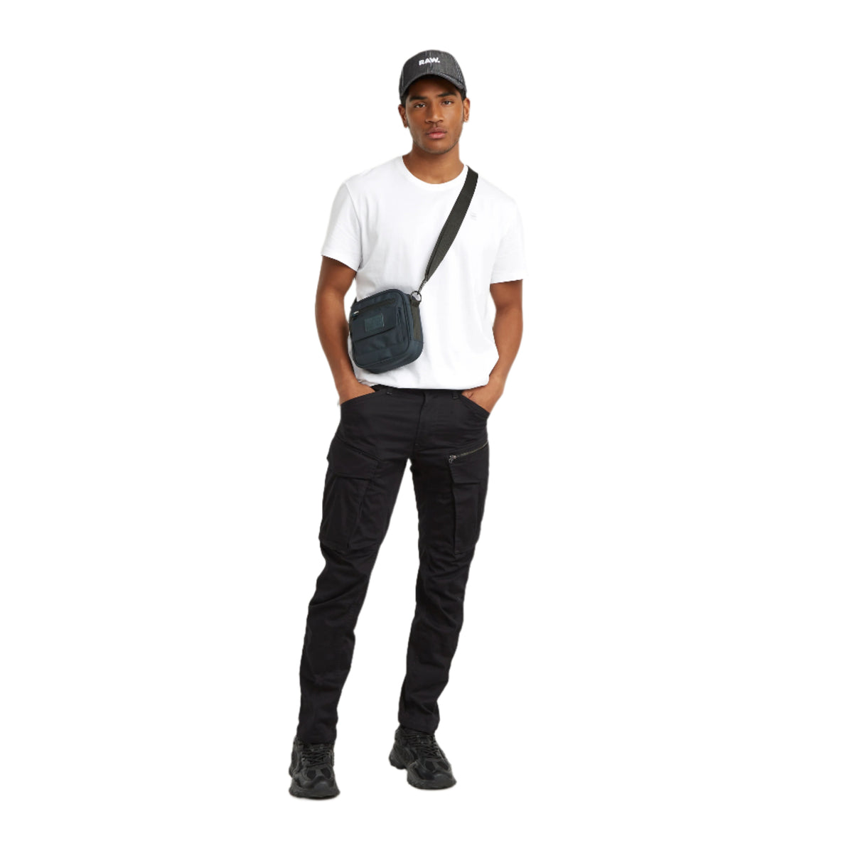 Rovic Zip 3D Regular Tapered Pants - Dark Black-3