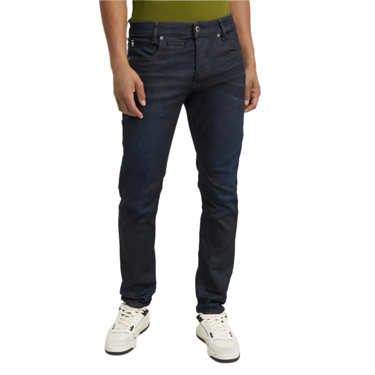 D-Staq 5-Pocket Slim Jeans - Dark Blue-6